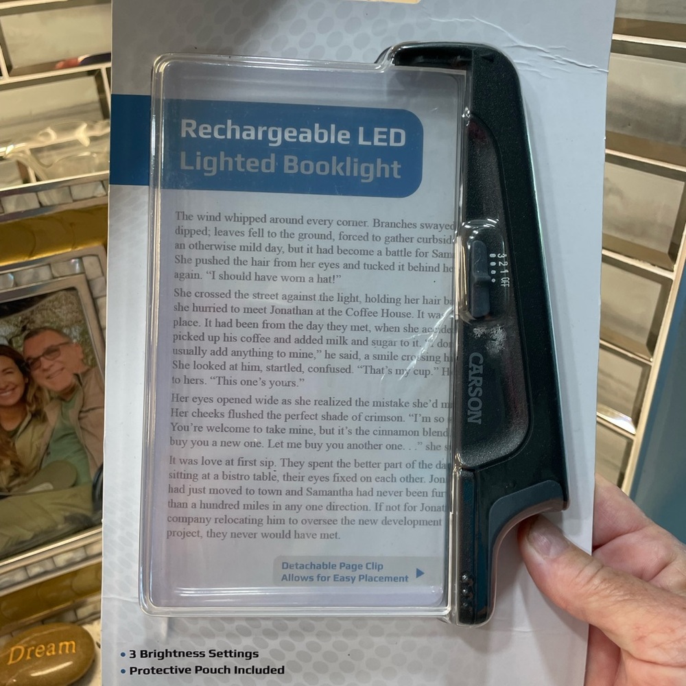 Carson Page Glow Rechargible LED lighted Book Light